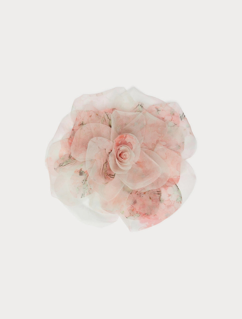Organza flower brooch