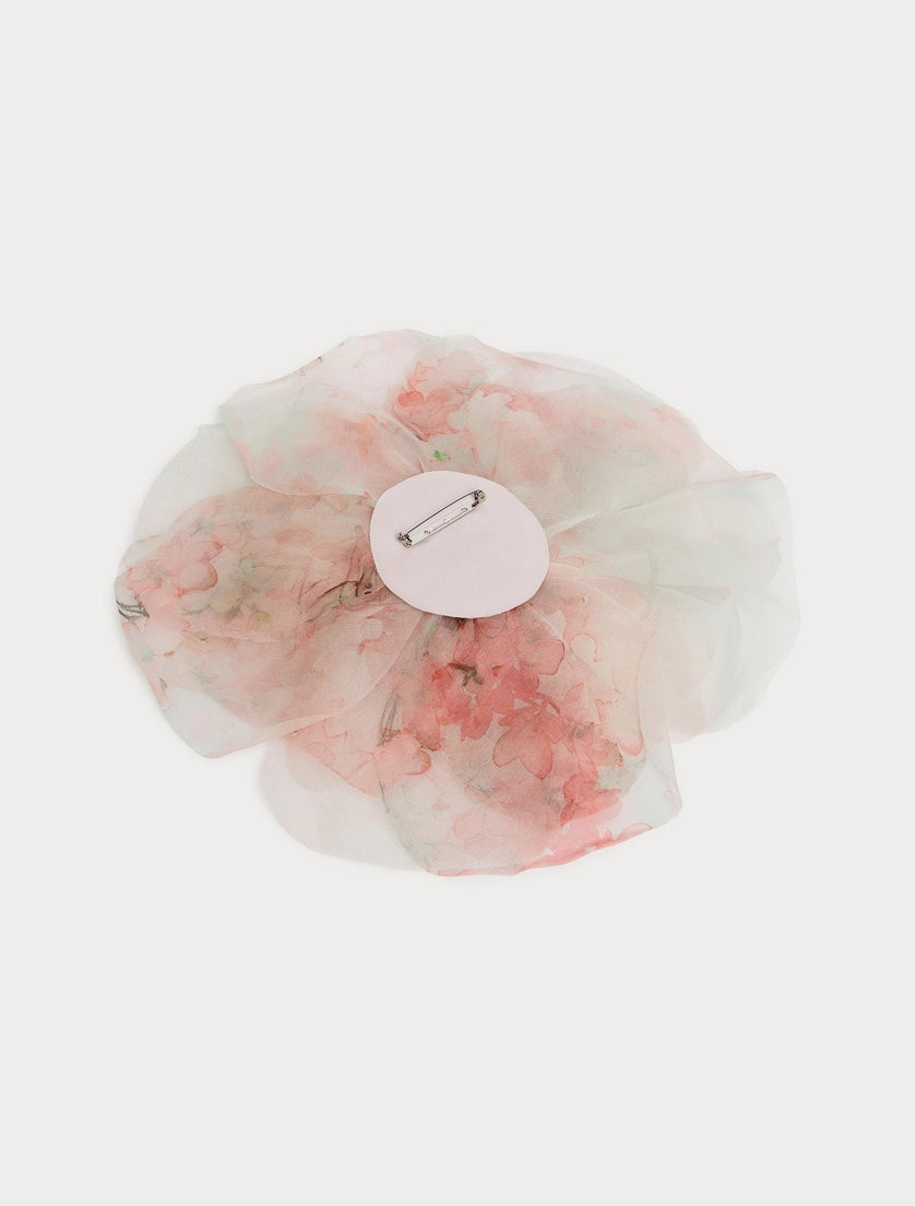 marina rinaldi organza flower brooch for woman
