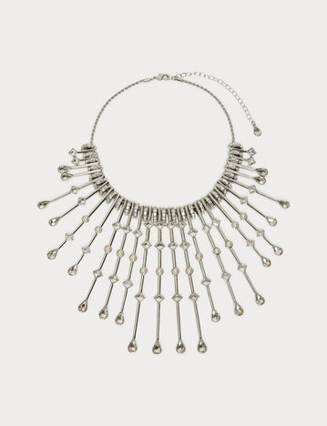 Rhinestone and pearl necklace