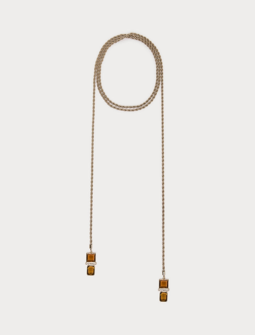 marina rinaldi rhinestone-adorned adjustable necklace for woman