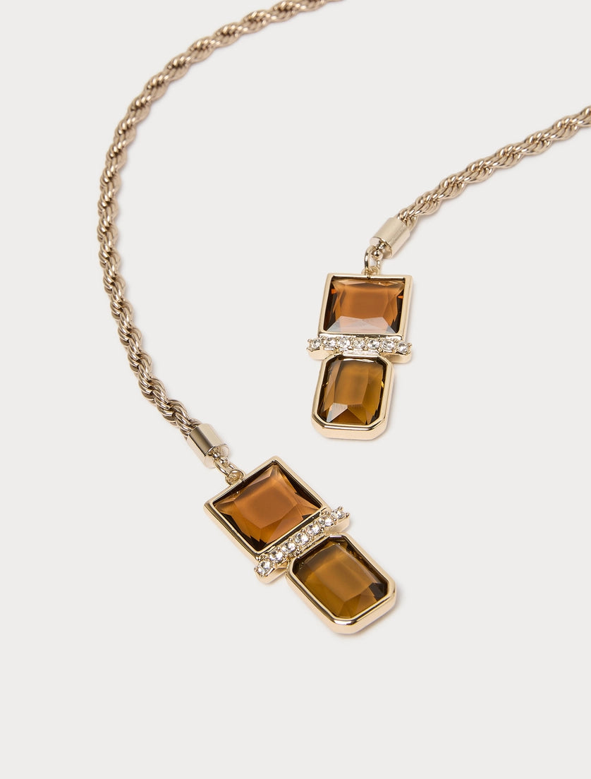 marina rinaldi rhinestone-adorned adjustable necklace for woman