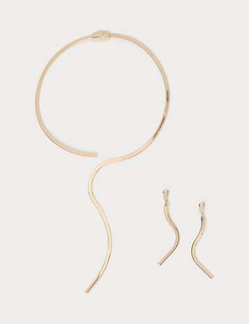 Marina Rinaldi wave necklace and earrings for woman