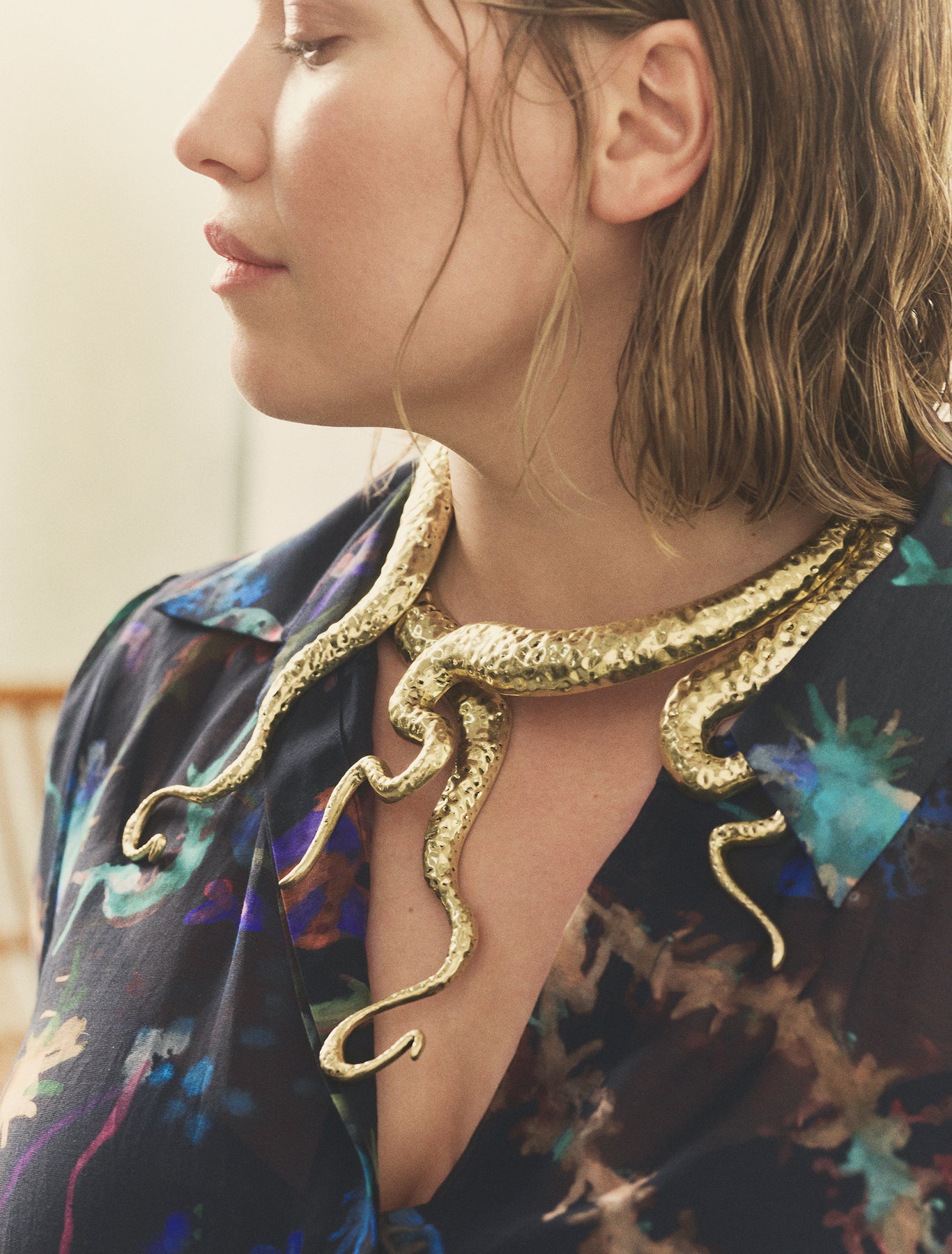 Marina Rinaldi asymmetrical metal choker for woman