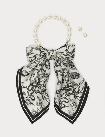 Marina Rinaldi choker, earrings and printed scarf for woman