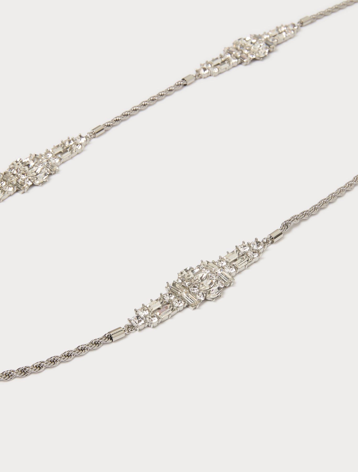 Marina Rinaldi rhinestone-adorned torchon necklace for woman