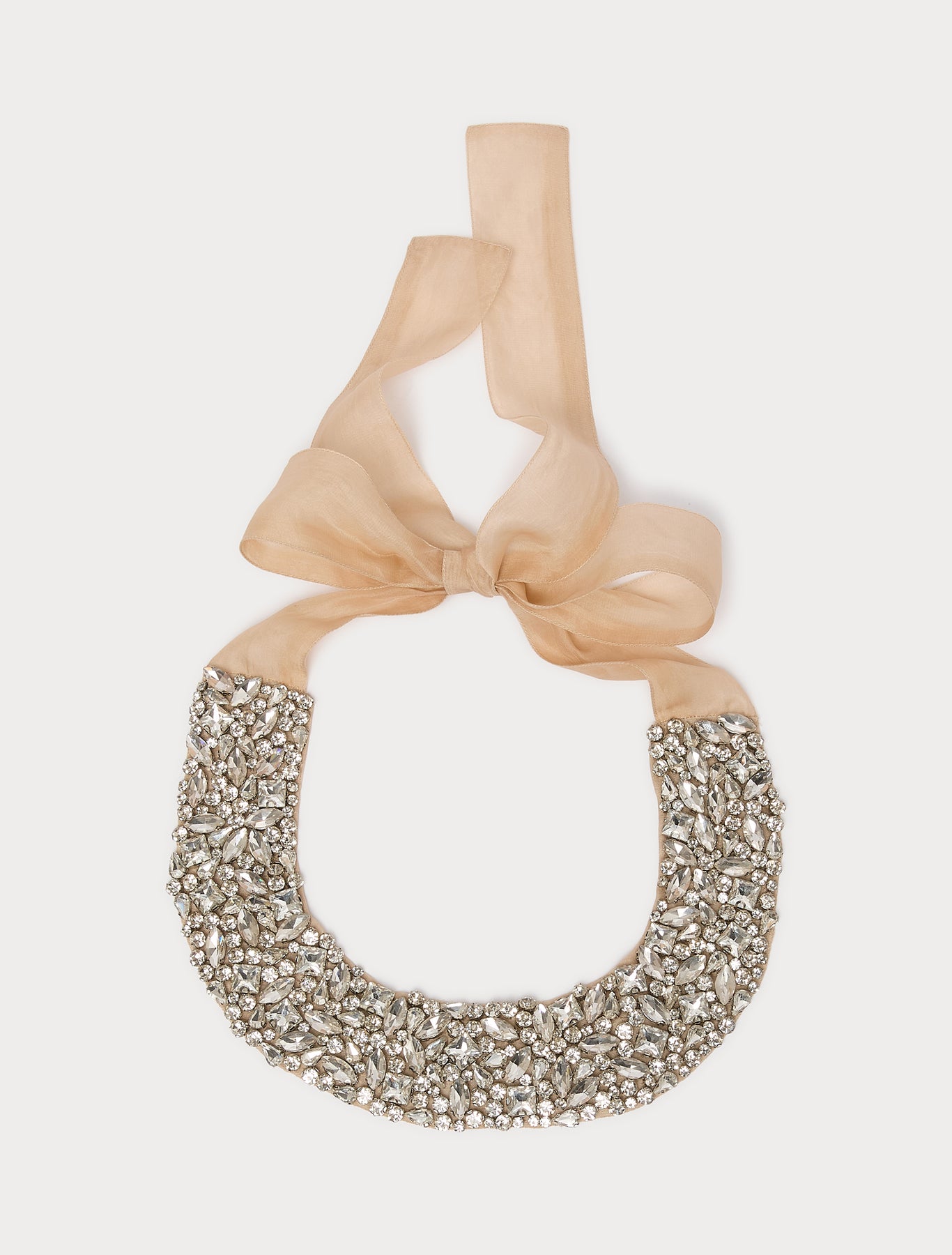 Marina Rinaldi organza and all-over rhinestone choker for woman