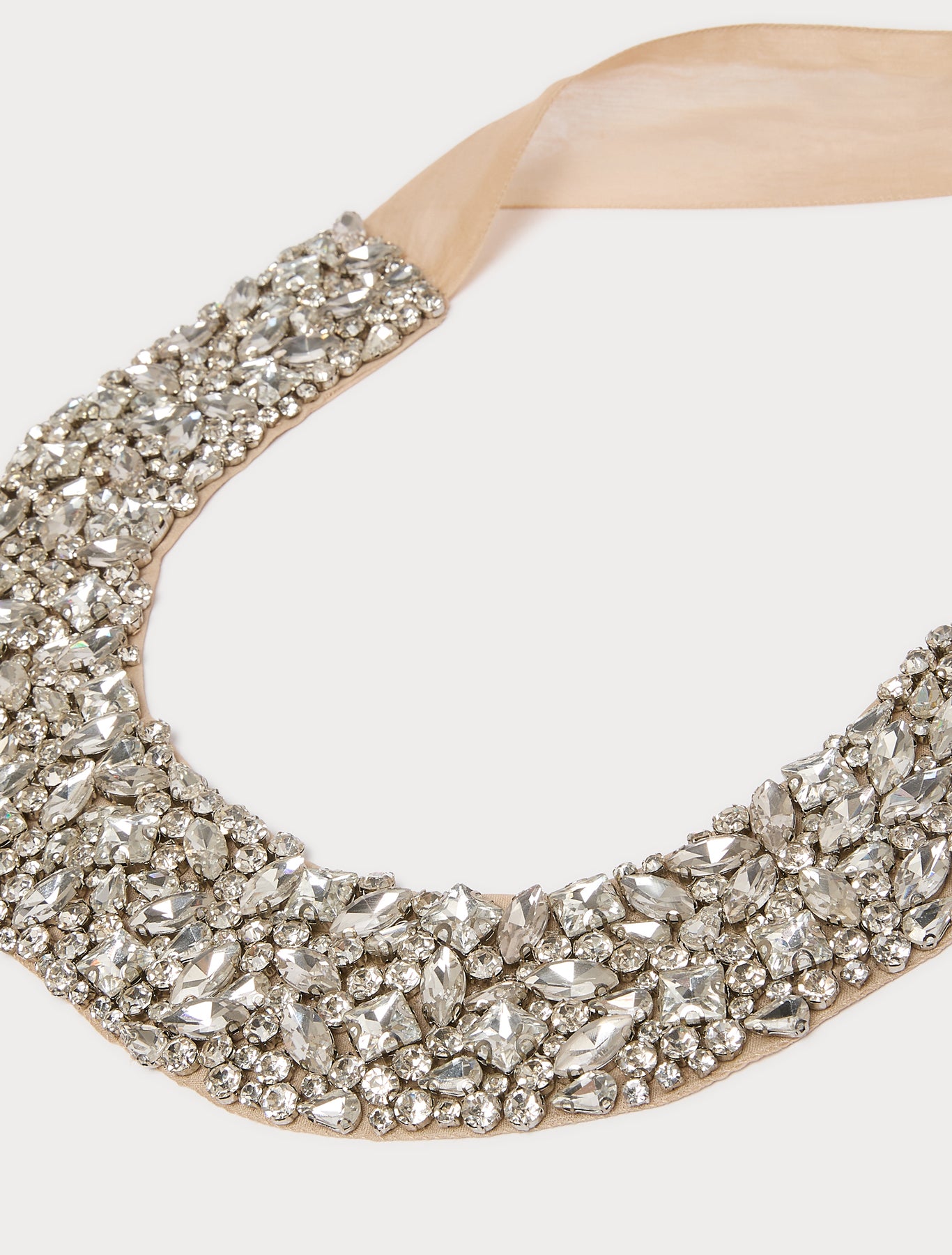 Marina Rinaldi organza and all-over rhinestone choker for woman