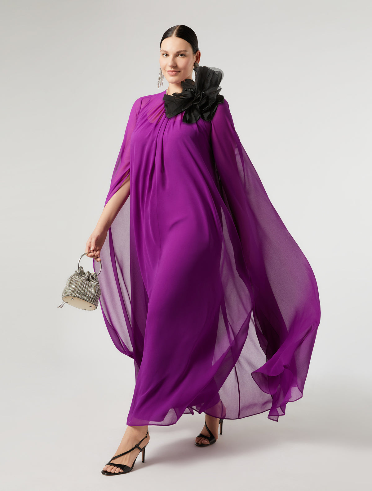 Marina Rinaldi silk organza brooch for woman