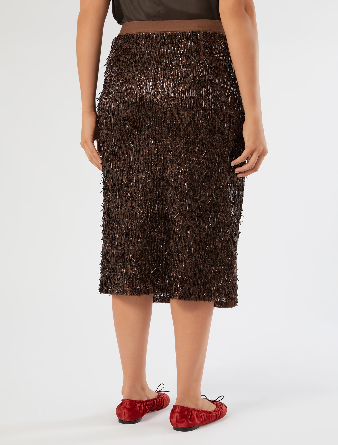 marina rinaldi sequinned tulle skirt for woman