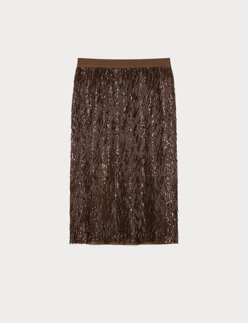 marina rinaldi sequinned tulle skirt for woman