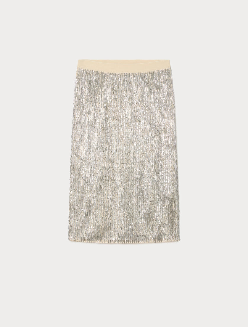 marina rinaldi sequinned tulle skirt for woman
