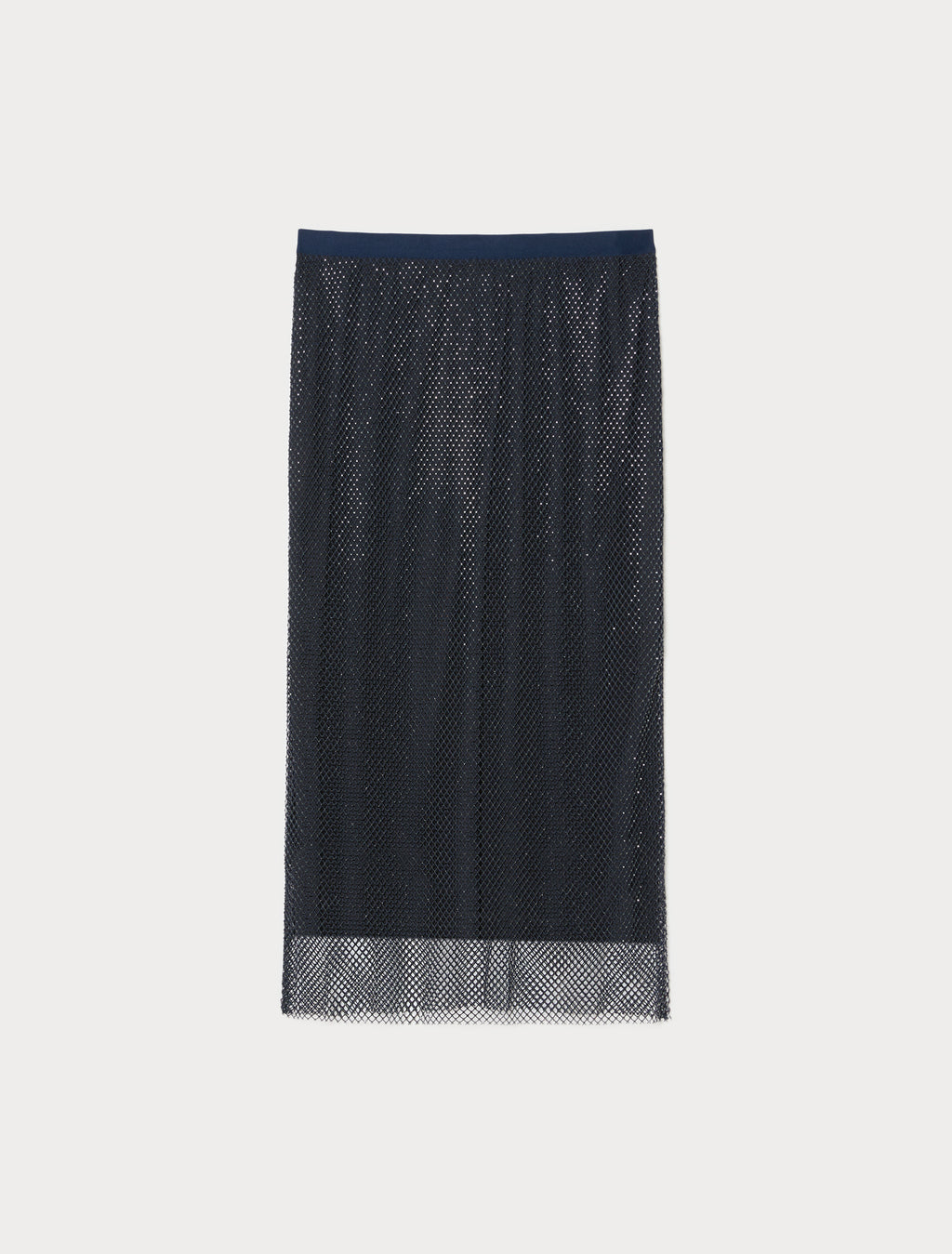 Marina Rinaldi rhinestone-adorned mesh jersey skirt for woman