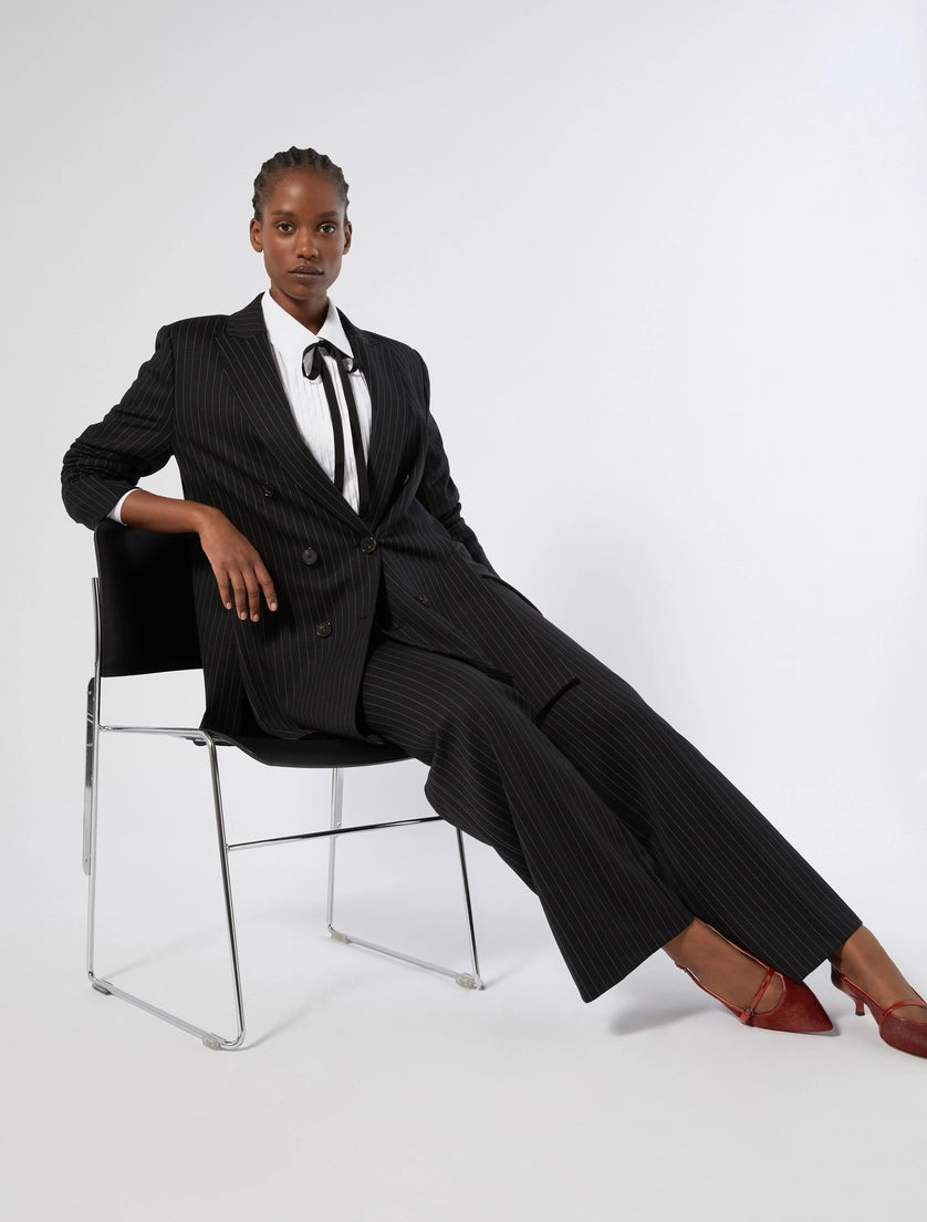 Jacquard jersey trousers