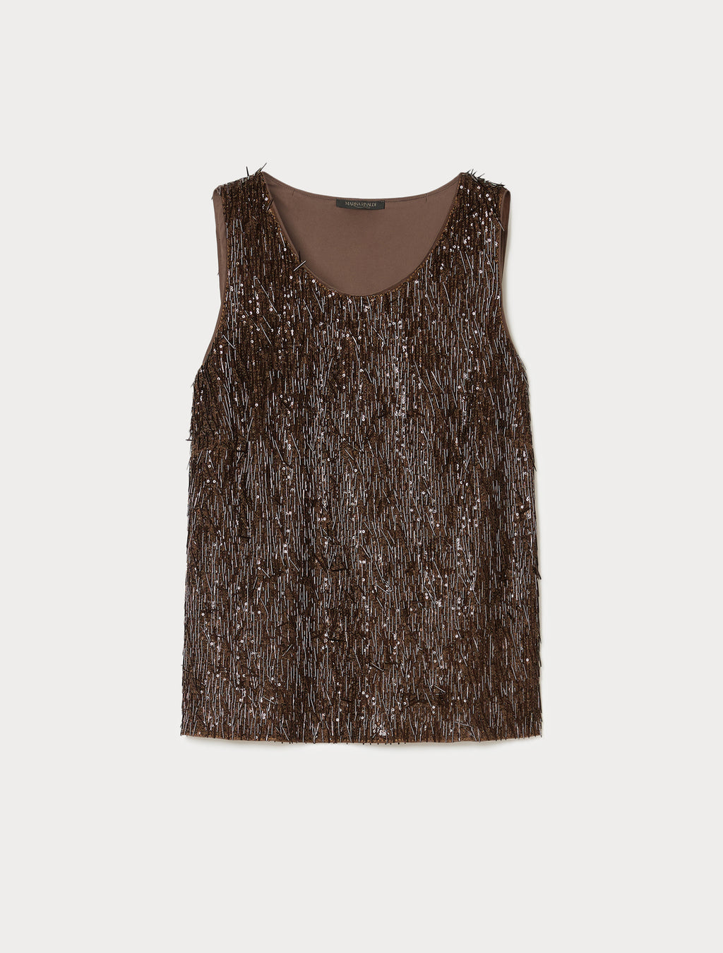 marina rinaldi embroidered tulle top for woman