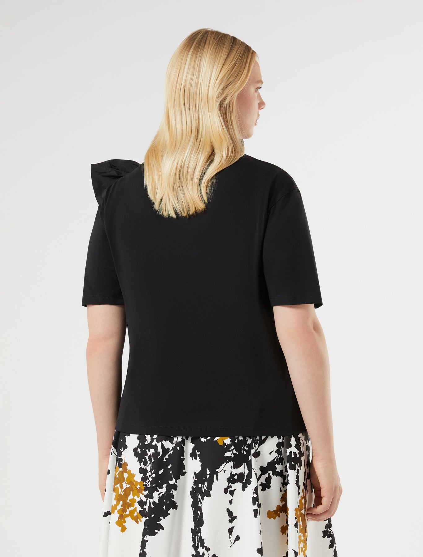 Jersey and taffeta T-shirt