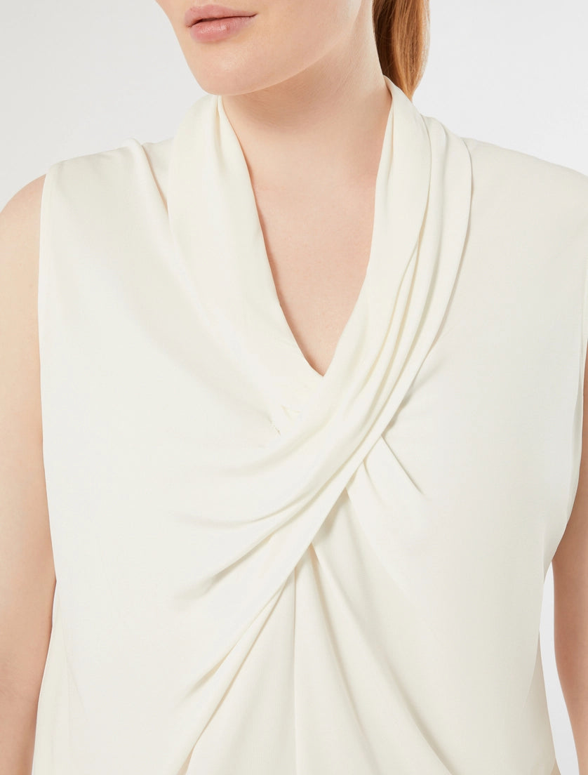marina rinaldi draped interlock jersey t-shirt for woman