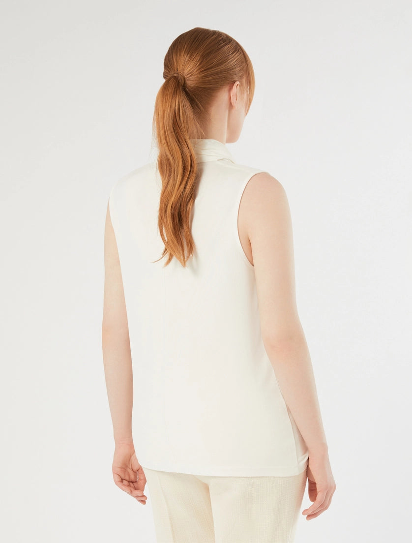 marina rinaldi draped interlock jersey t-shirt for woman
