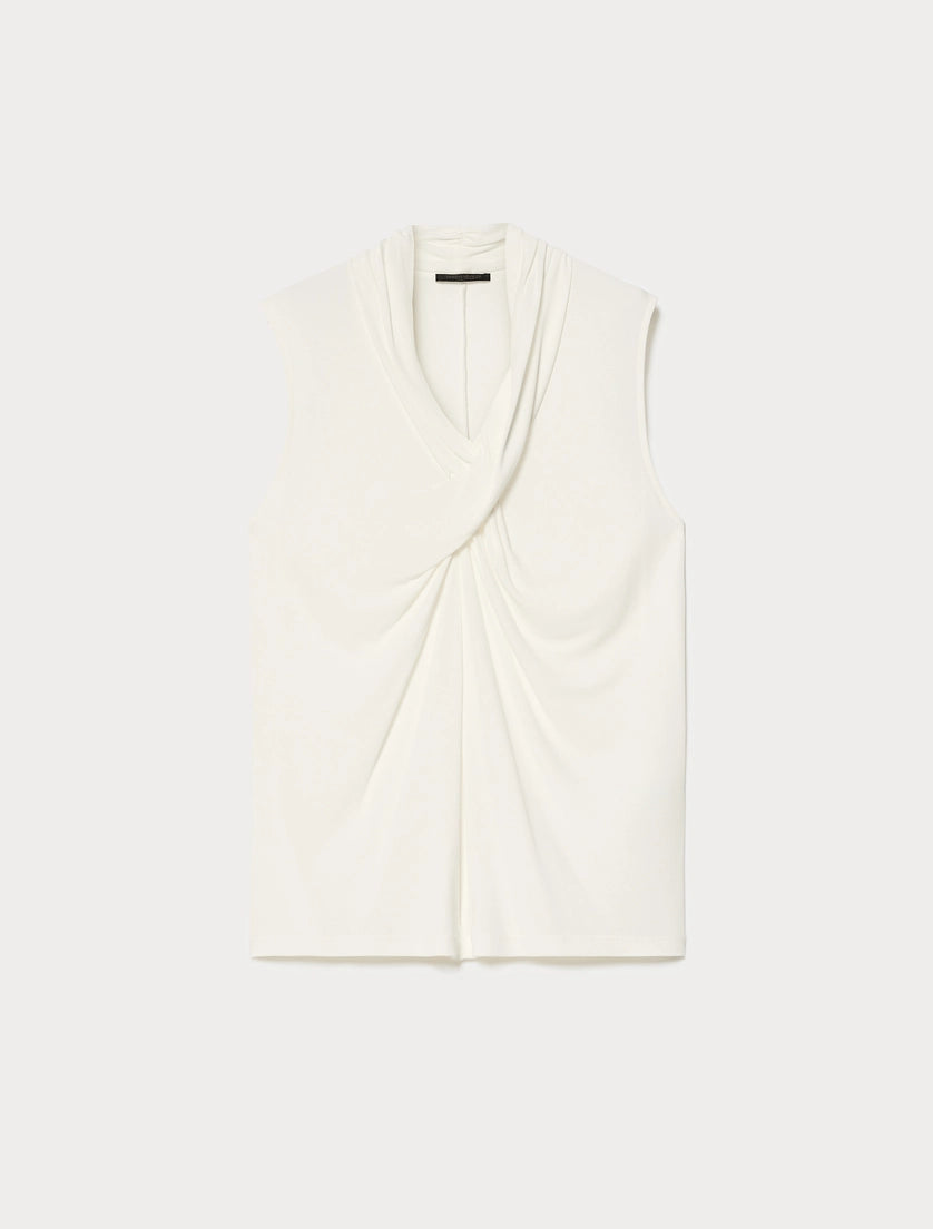 marina rinaldi draped interlock jersey t-shirt for woman