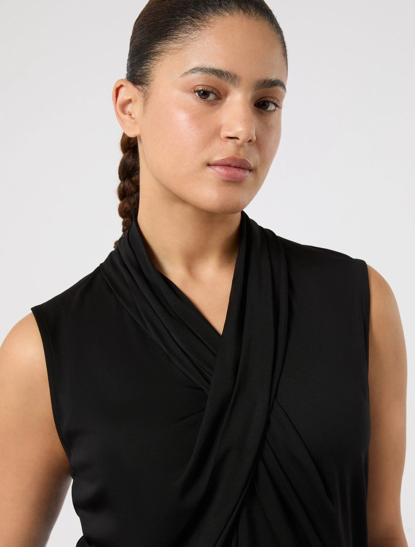marina rinaldi draped interlock jersey t-shirt for woman