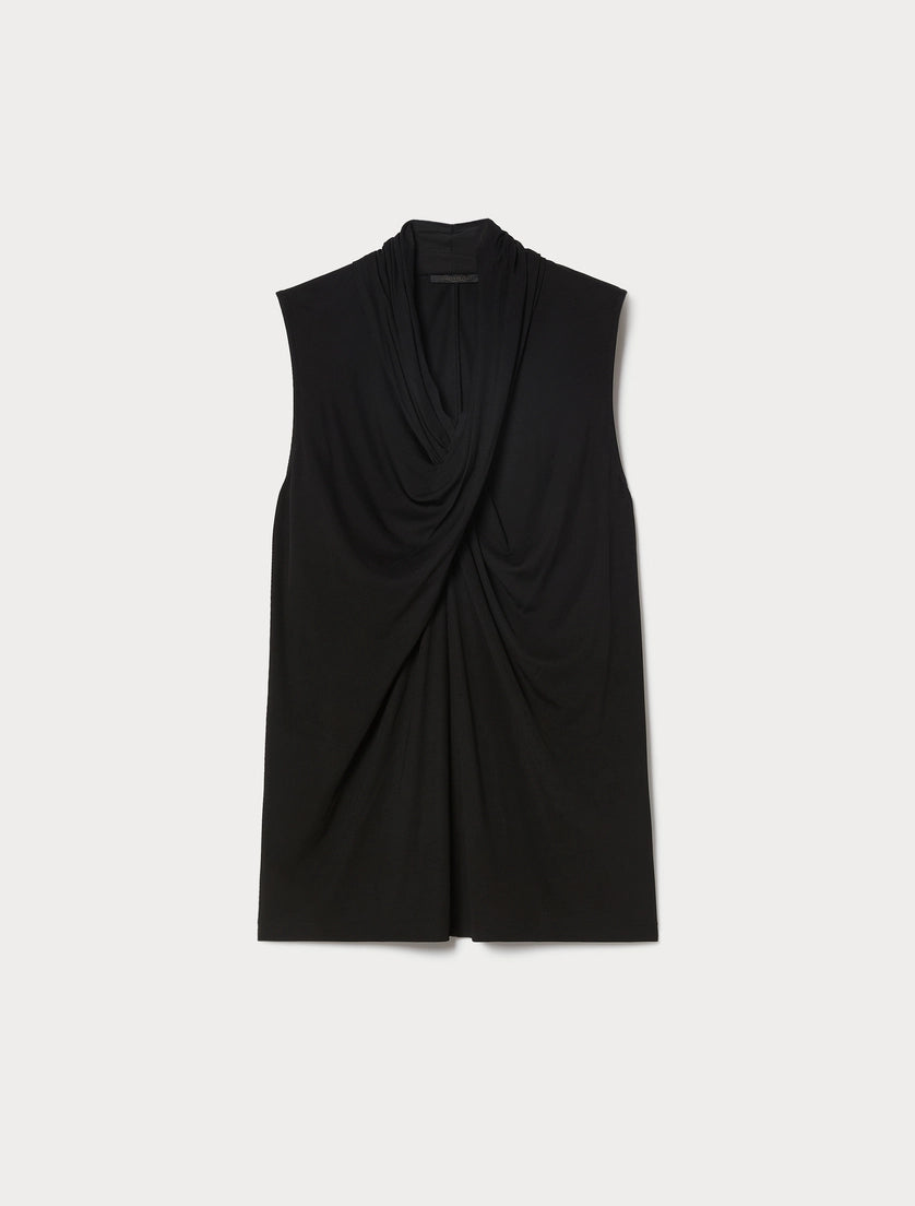 marina rinaldi draped interlock jersey t-shirt for woman