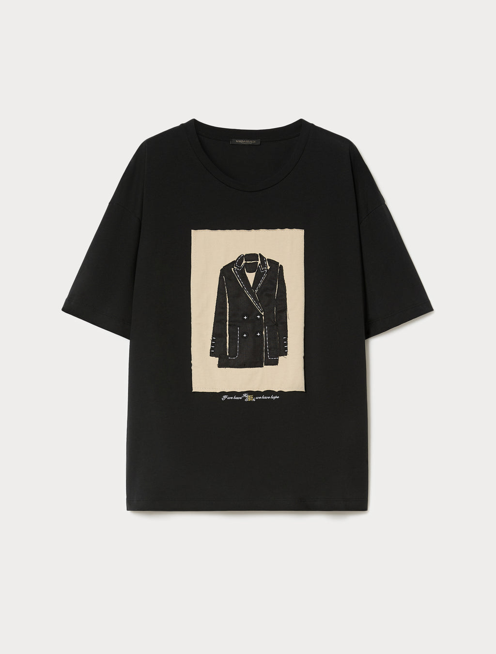 marina rinaldi embroidered jersey t-shirt for woman