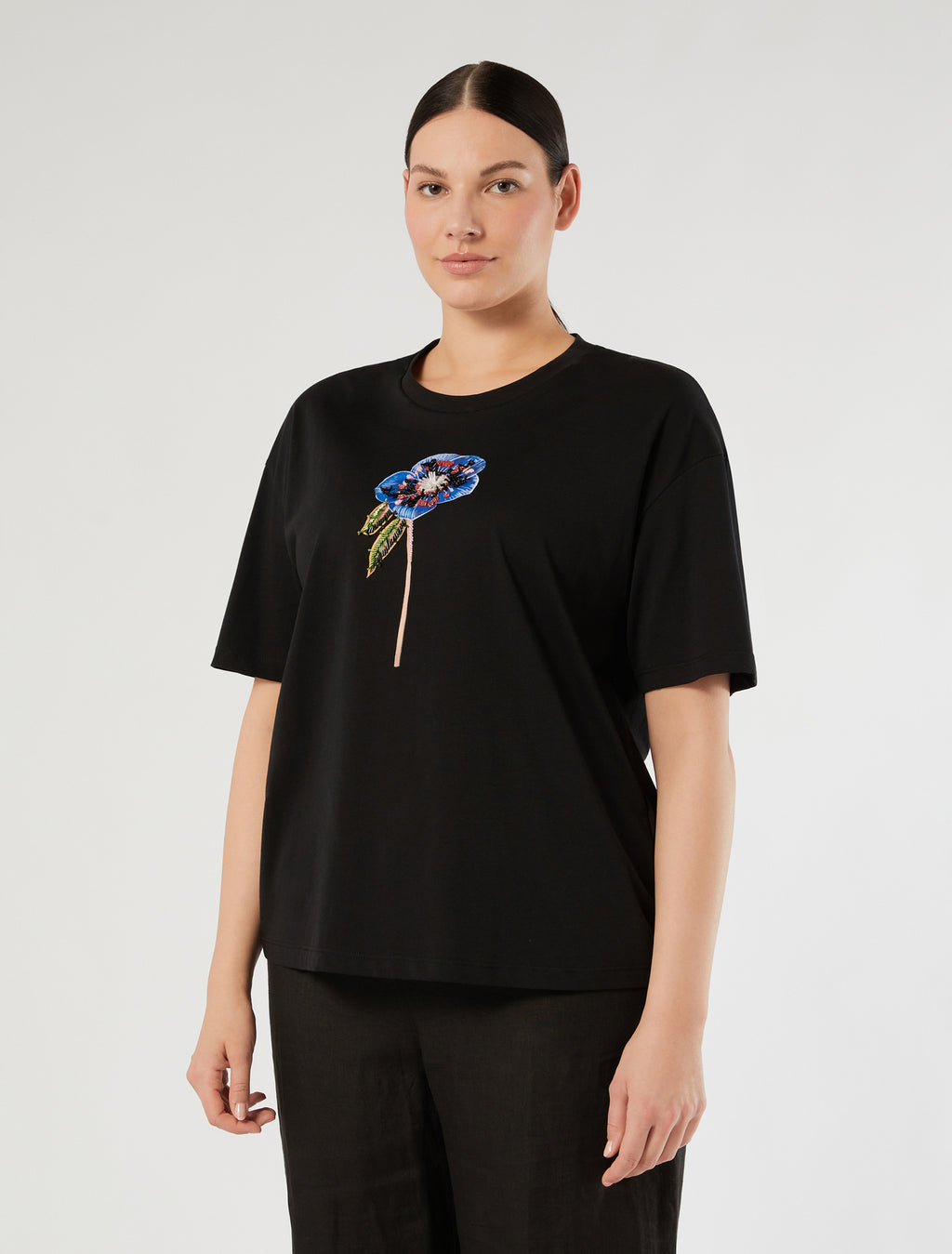 marina rinaldi jersey print t-shirt for woman