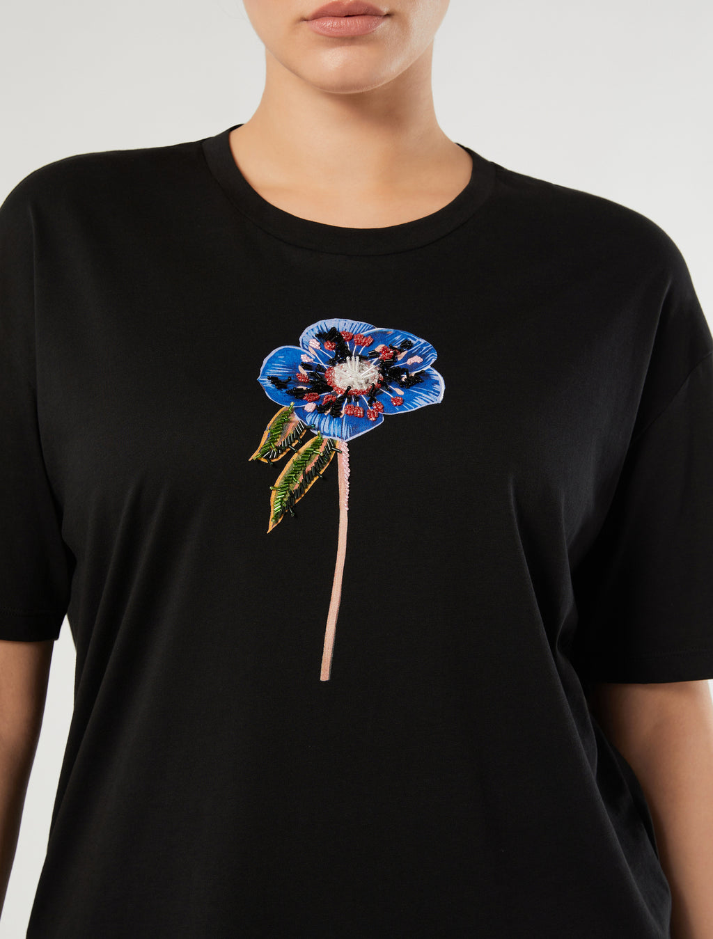 marina rinaldi jersey print t-shirt for woman