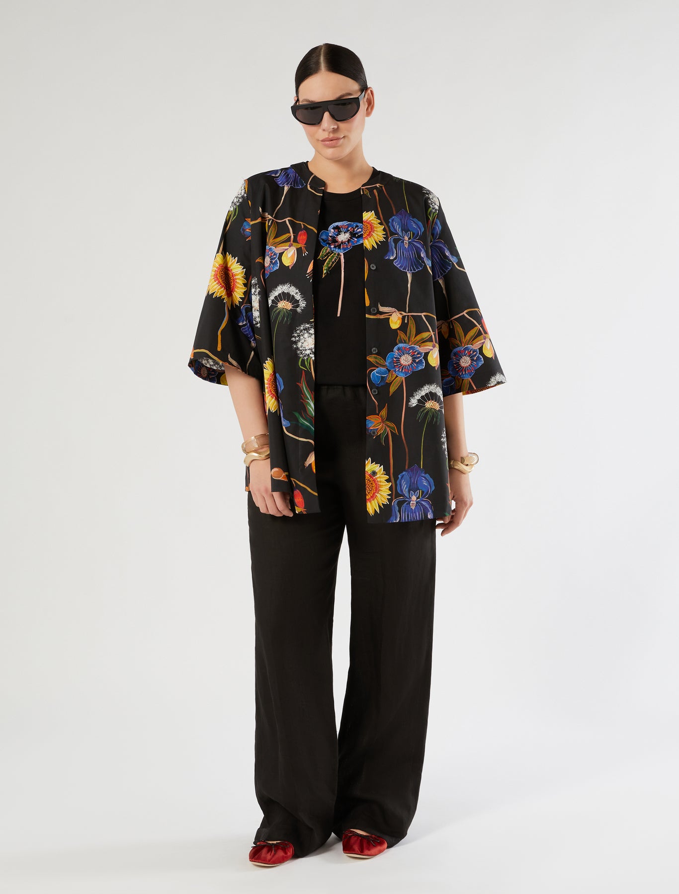 marina rinaldi jersey print t-shirt for woman