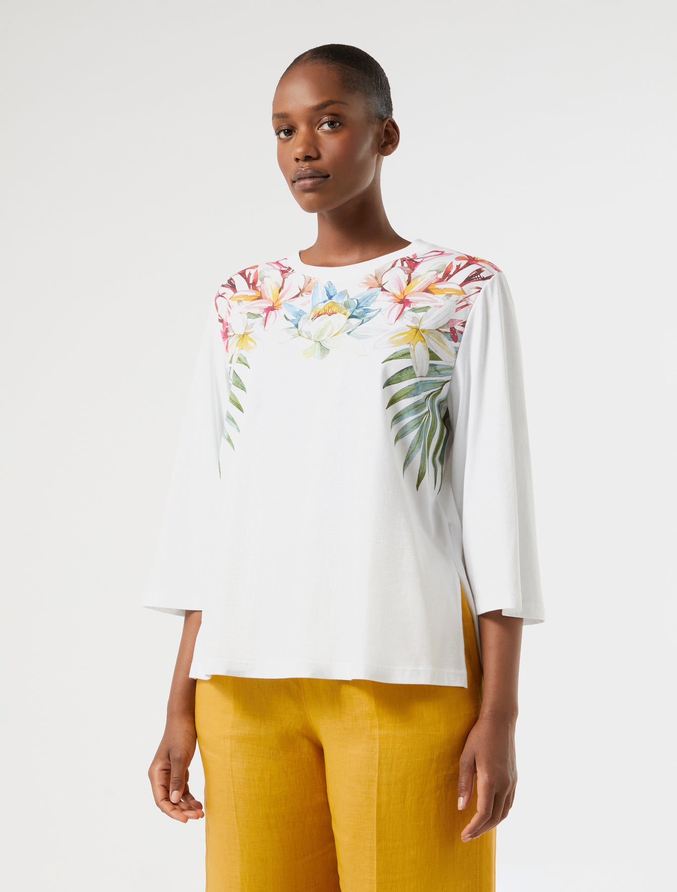 marina rinaldi jersey print t-shirt for woman