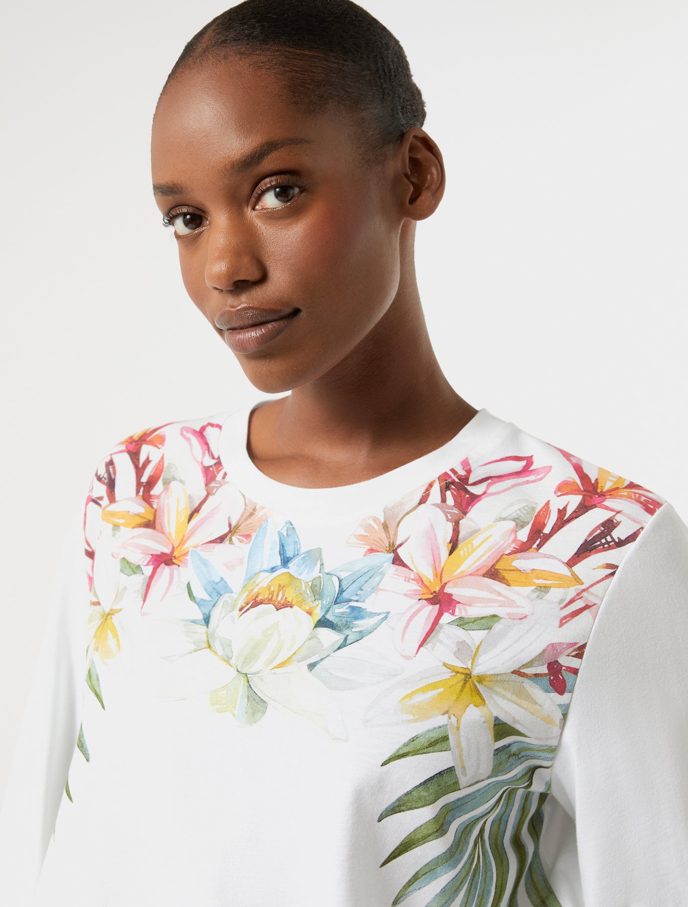 marina rinaldi jersey print t-shirt for woman
