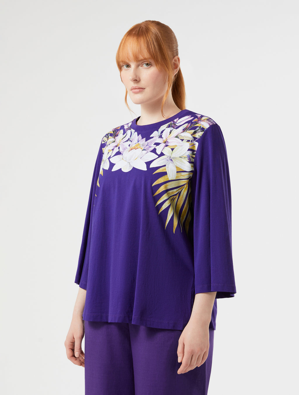 marina rinaldi jersey print t-shirt for woman