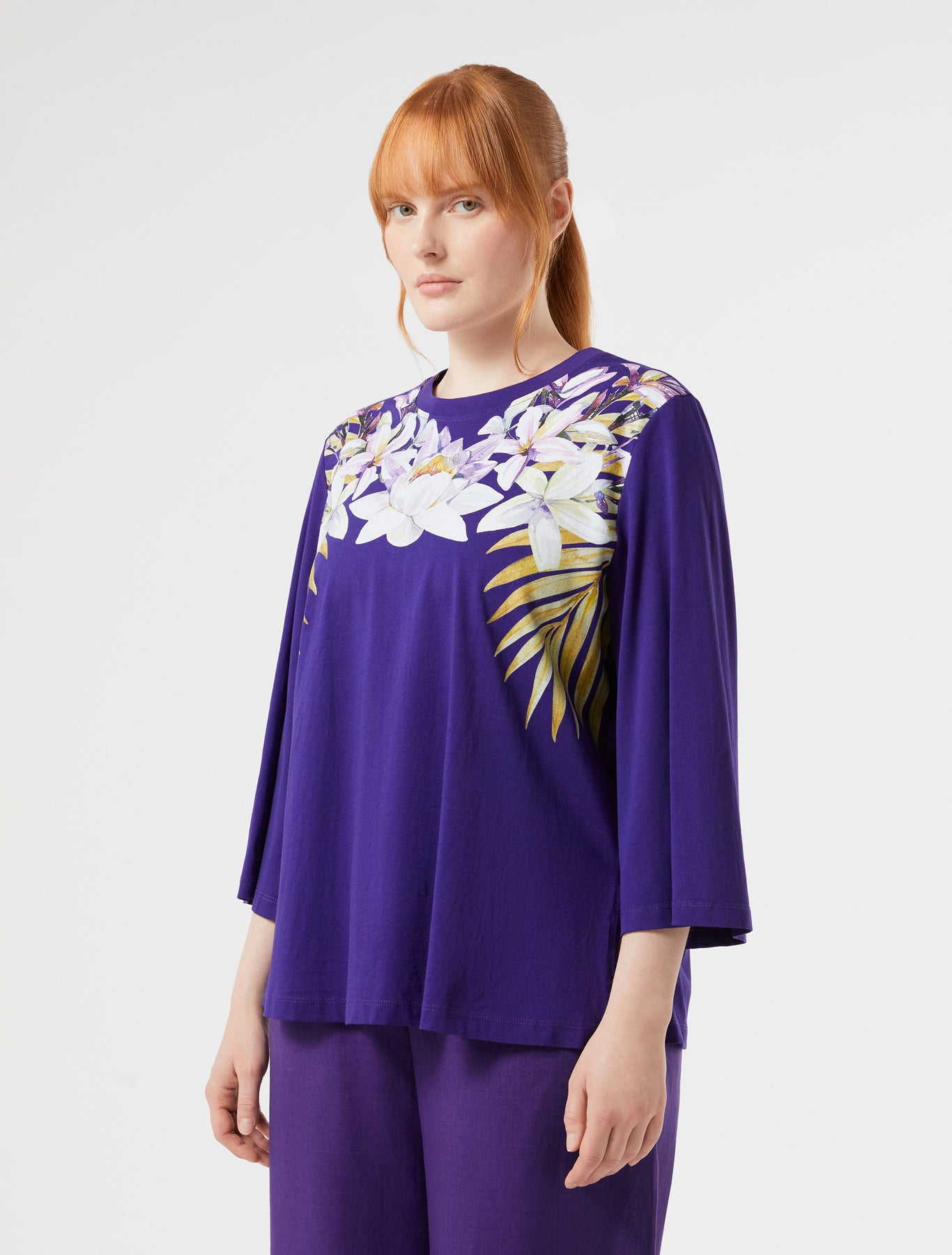 marina rinaldi jersey print t-shirt for woman
