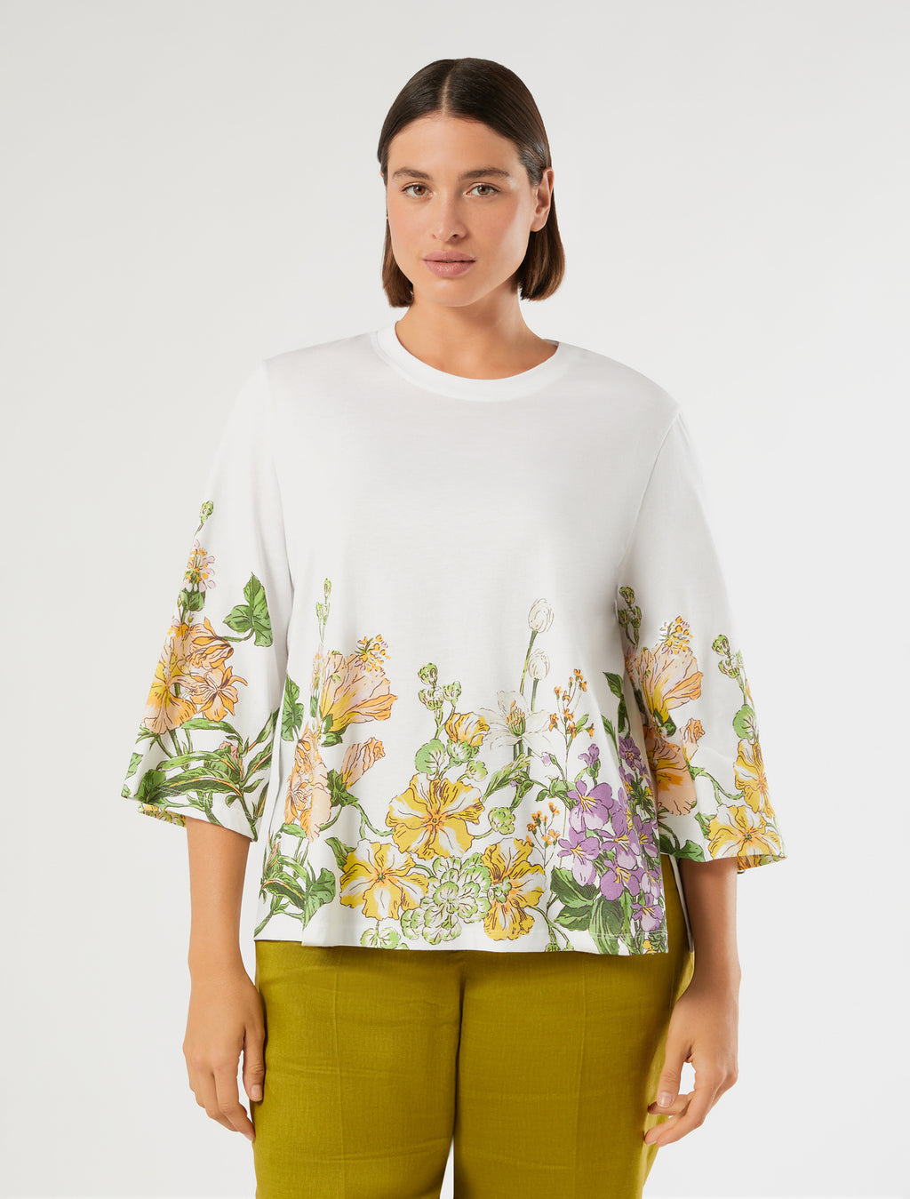 marina rinaldi jersey print t-shirt for woman