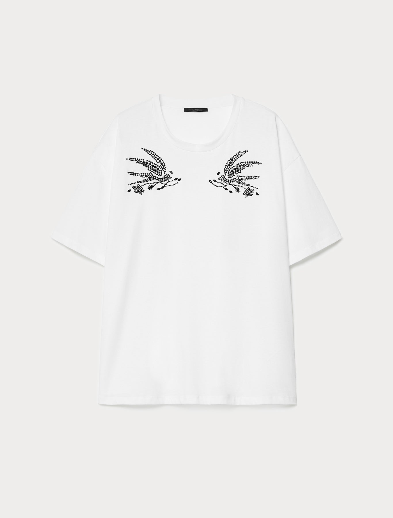marina rinaldi embroidered jersey t-shirt for woman