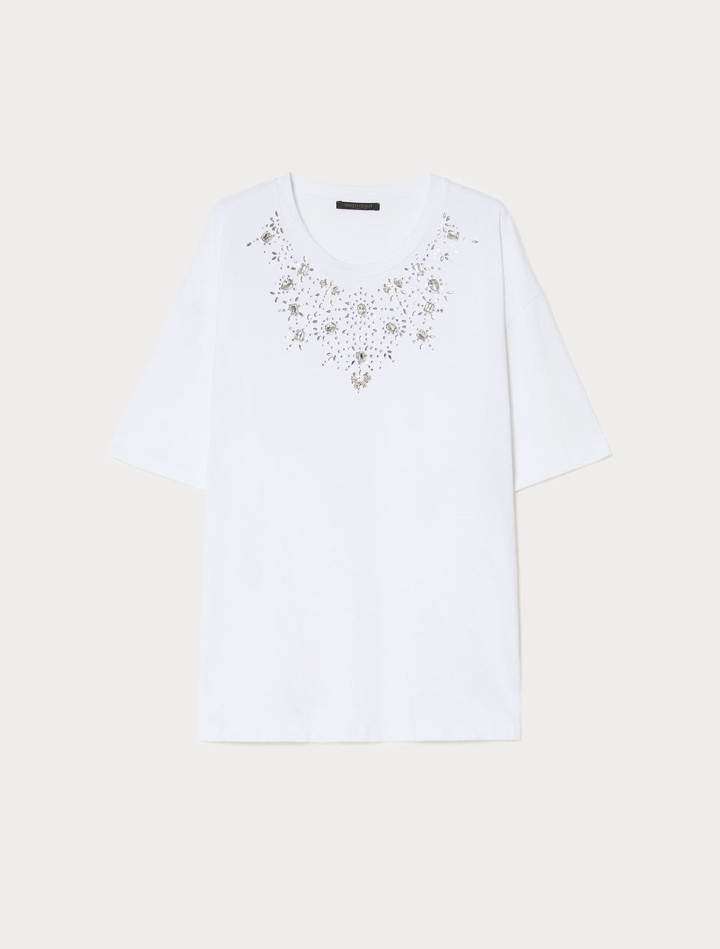 marina rinaldi embroidered jersey t-shirt for woman