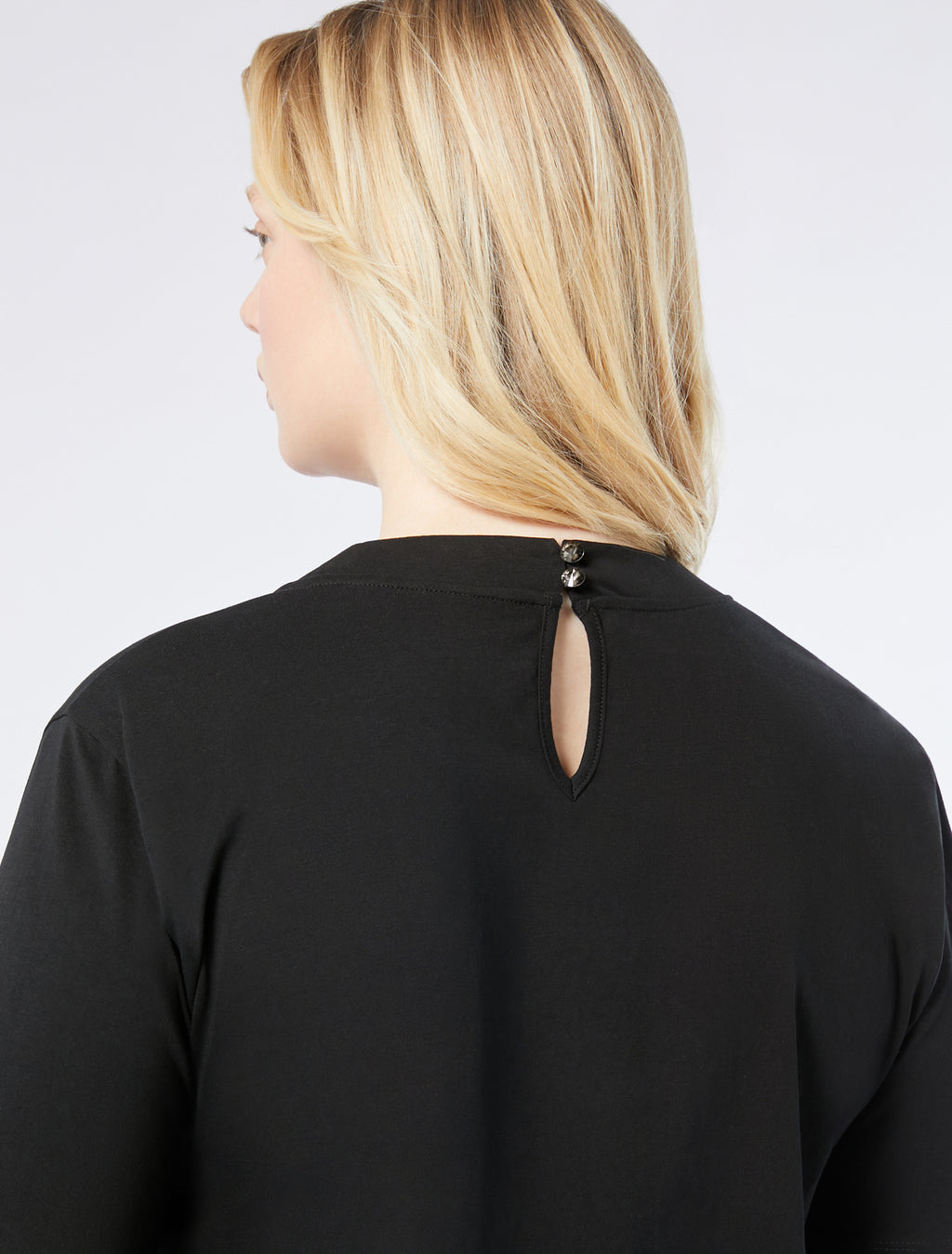 Rhinestone-adorned jersey T-shirt