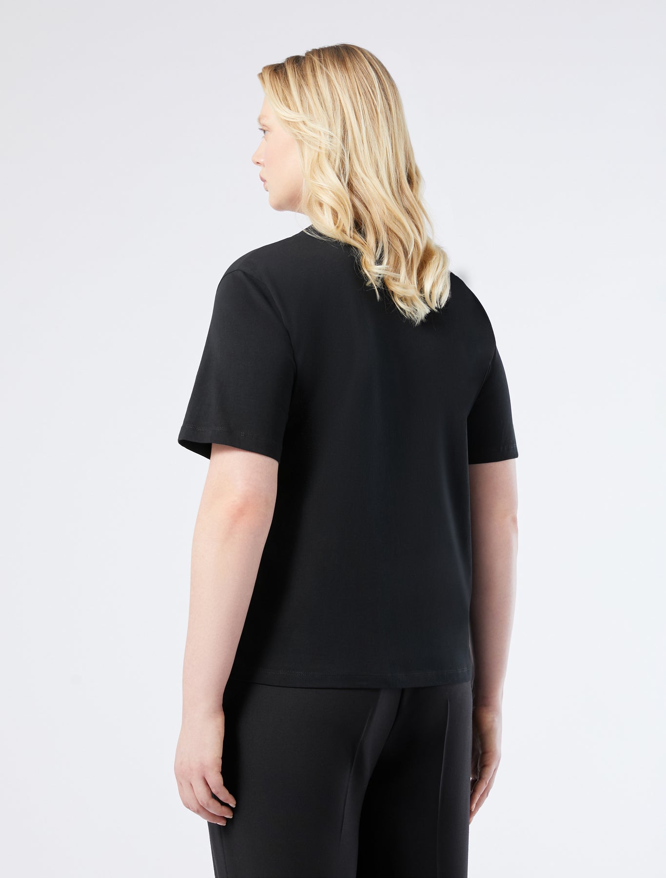 Rhinestone-adorned jersey T-shirt