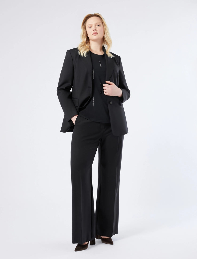 Rhinestone-adorned jersey T-shirt