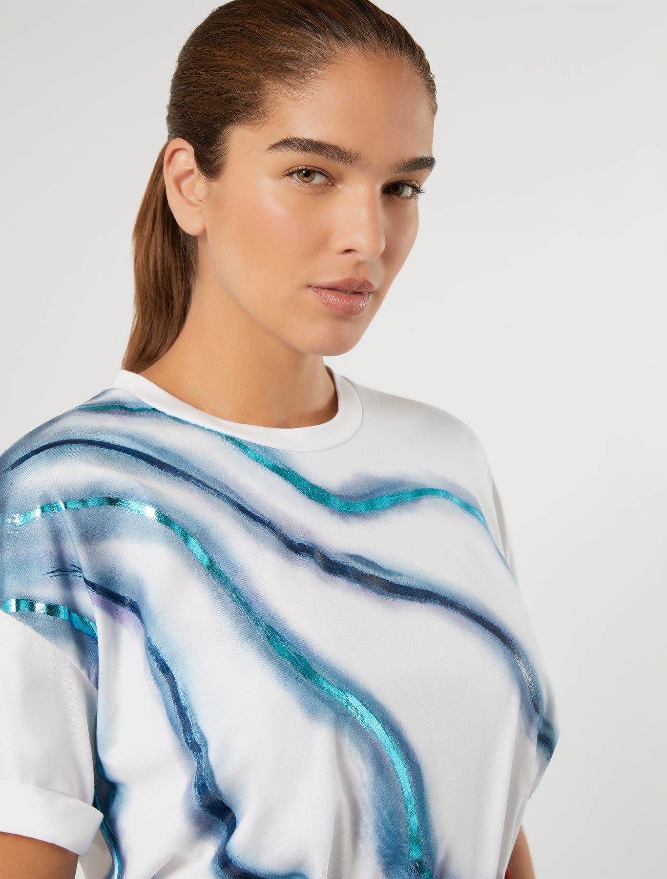 marina rinaldi cotton jersey t-shirt for woman