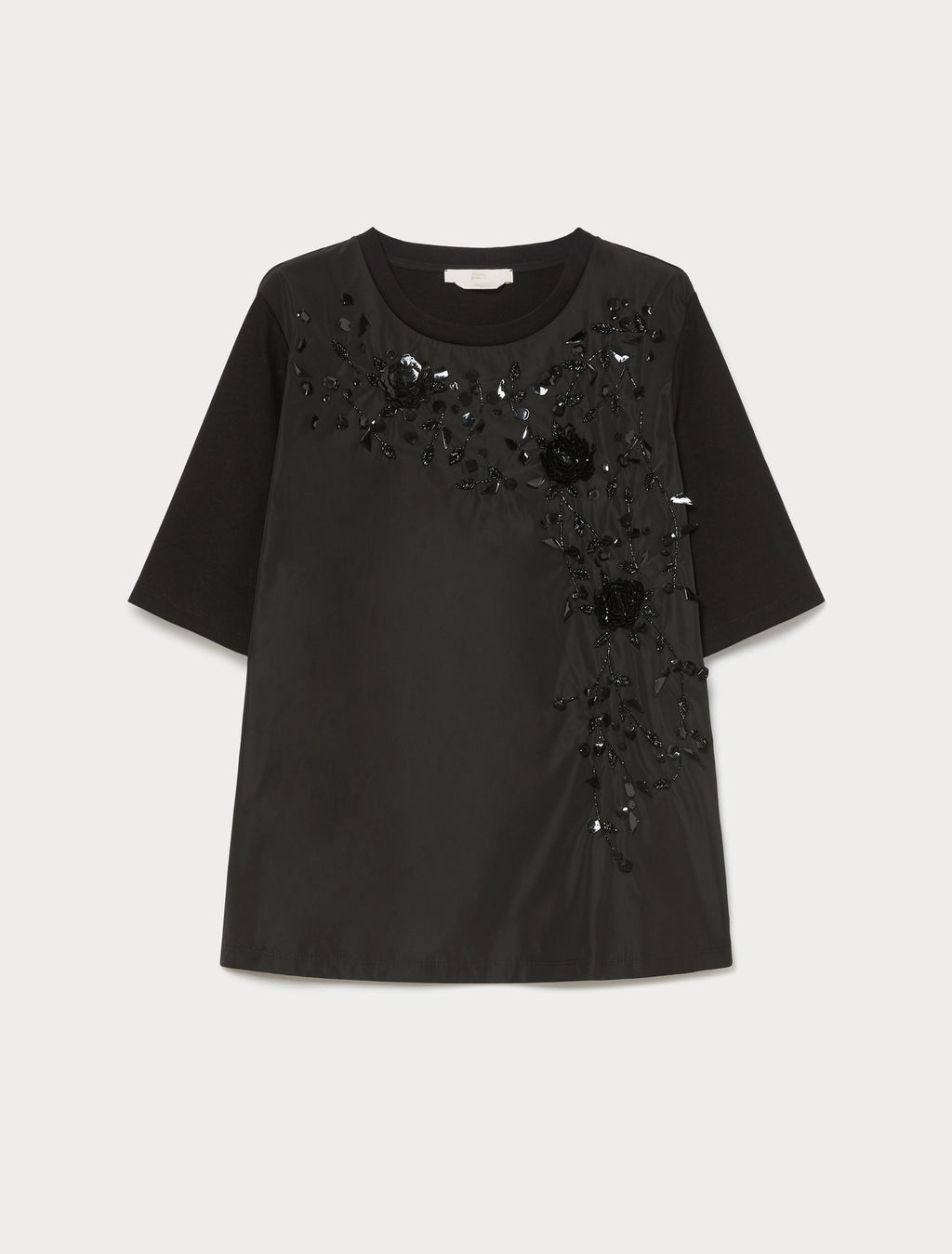 Marina Rinaldi jersey and taffeta t-shirt for woman
