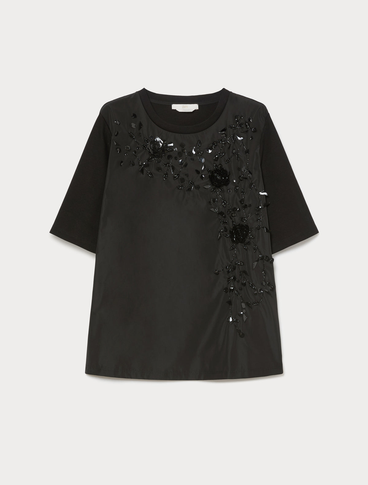 Marina Rinaldi jersey and taffeta t-shirt for woman