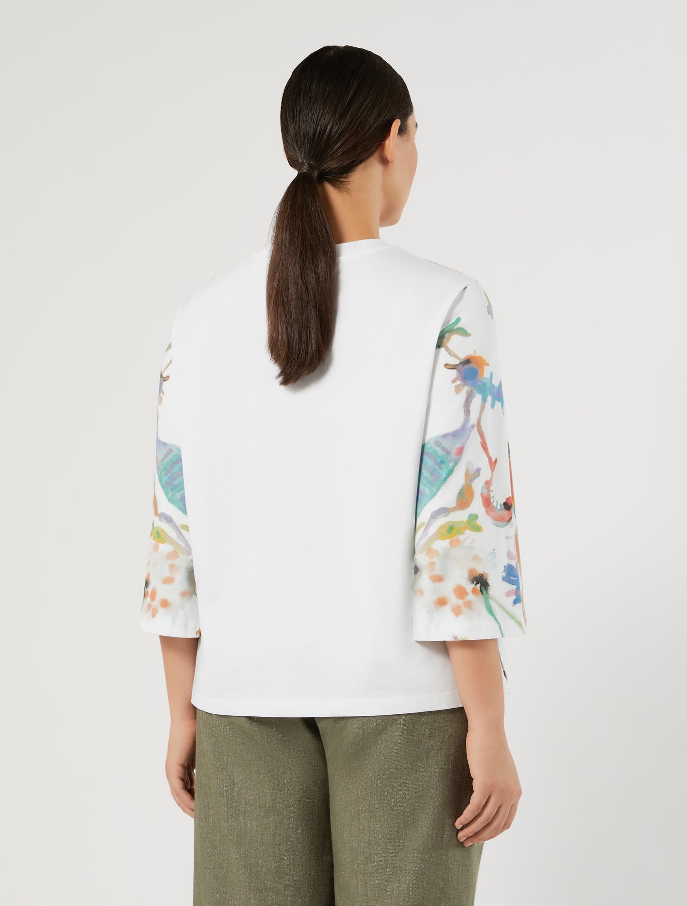 marina rinaldi embroidered jersey t-shirt for woman