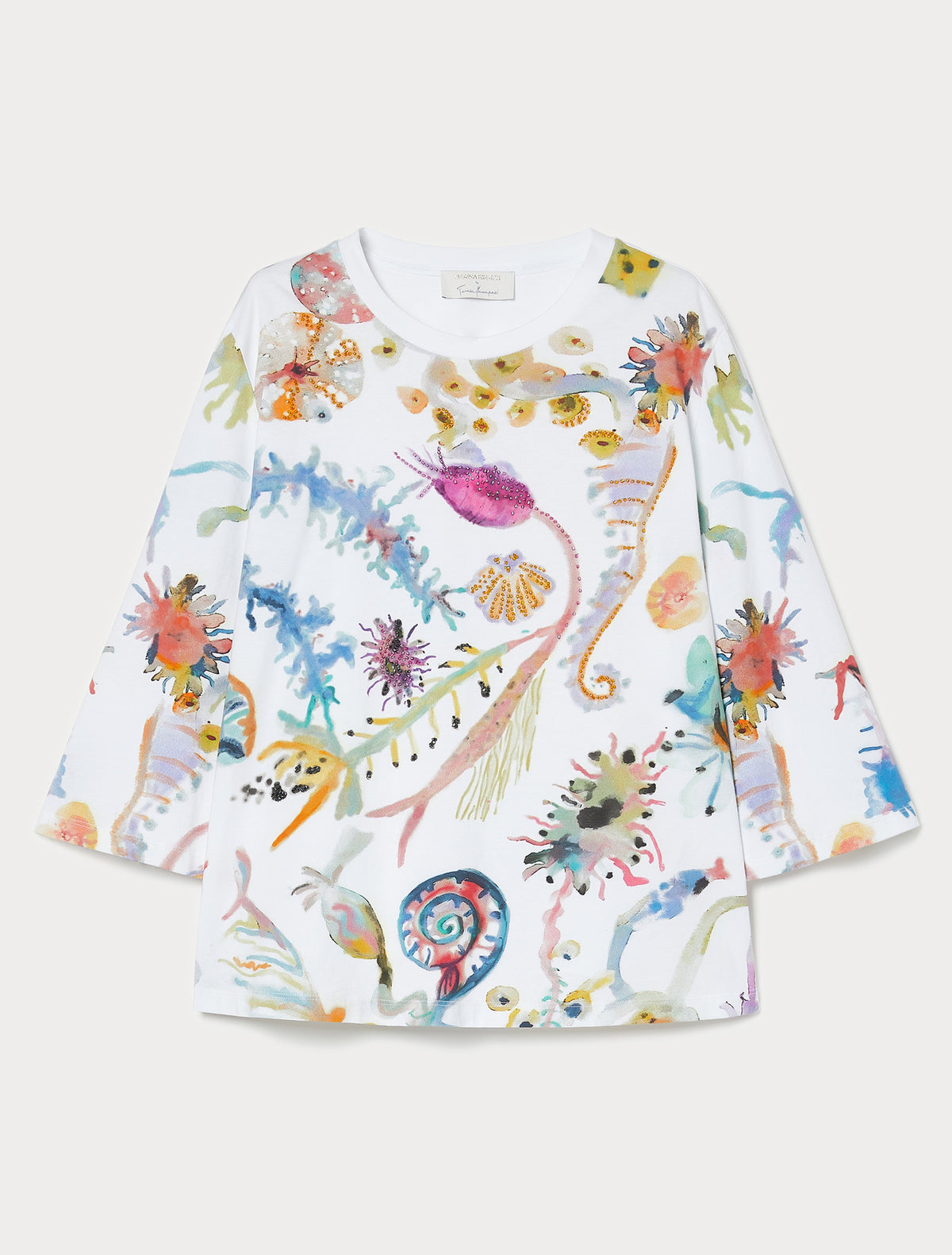 Marina Rinaldi embroidered jersey t-shirt for woman
