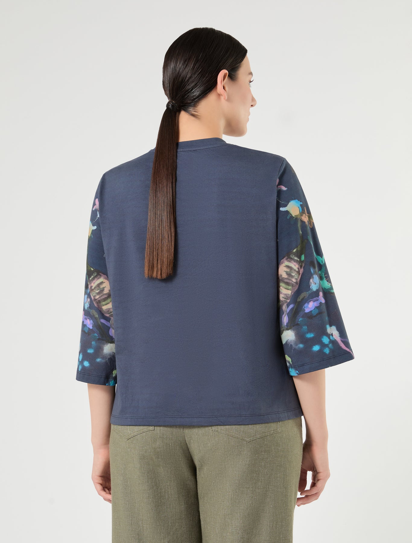marina rinaldi embroidered jersey t-shirt for woman