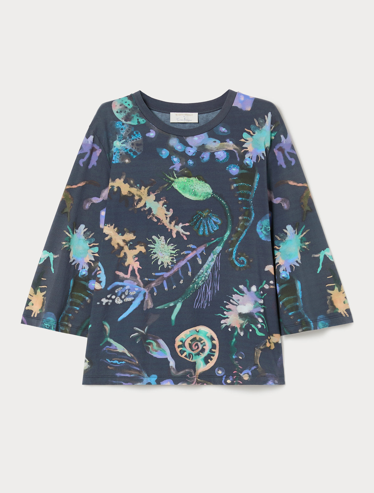 Marina Rinaldi embroidered jersey t-shirt for woman