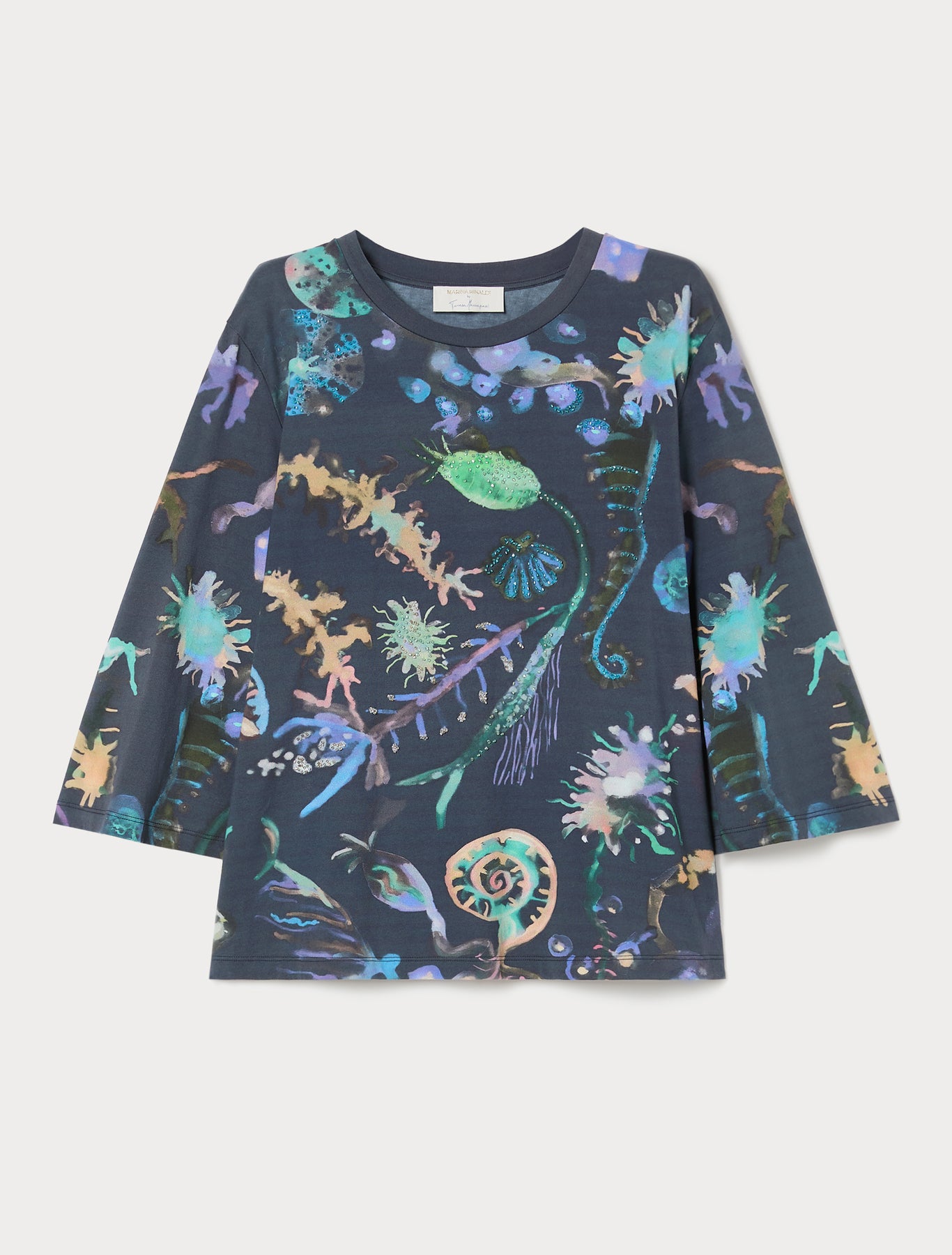 Marina Rinaldi embroidered jersey t-shirt for woman