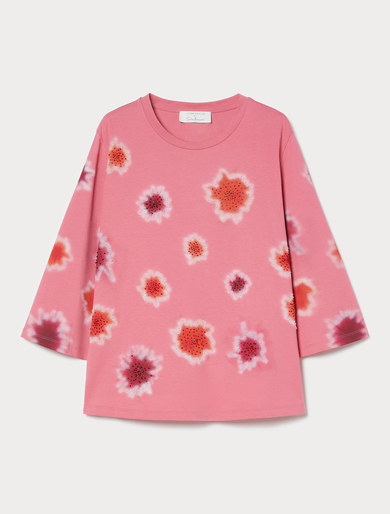 marina rinaldi embroidered jersey t-shirt for woman