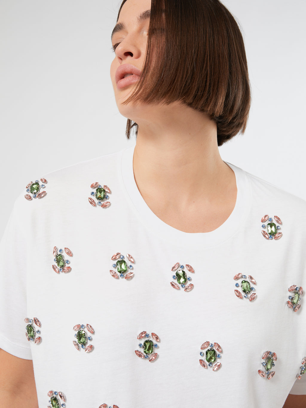 Embroidered jersey T-shirt