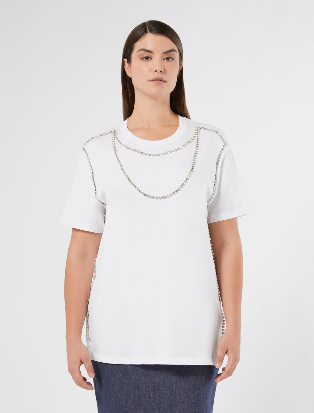 Embroidered jersey T-shirt