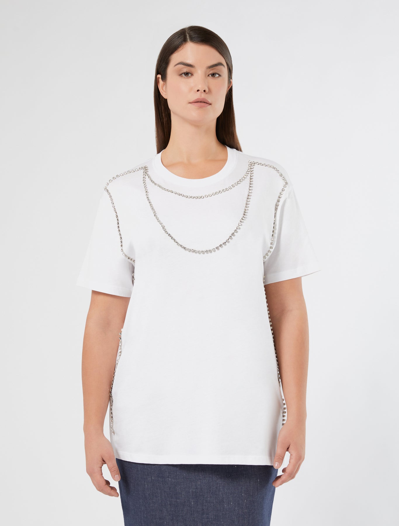 Embroidered jersey T-shirt